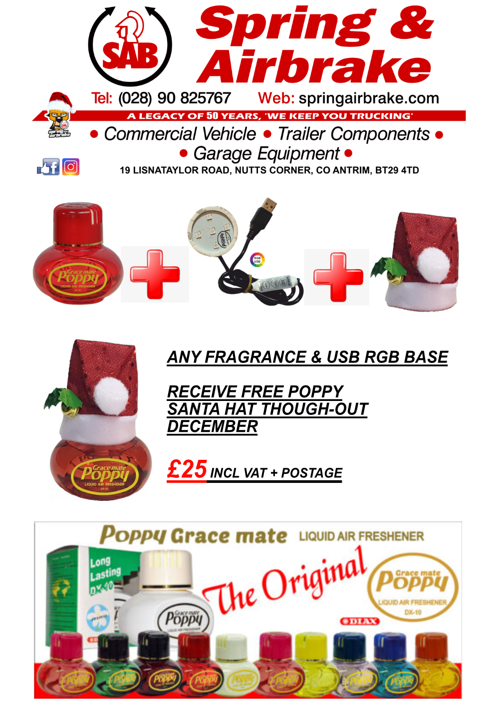 Grace Mate Poppy Air Freshener - Christmas Deal