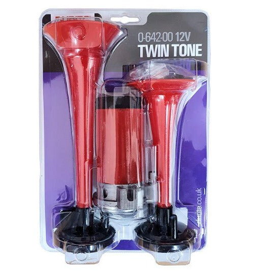 Durite Twin Tone Air Horns with a 12V Compact Air Compressor