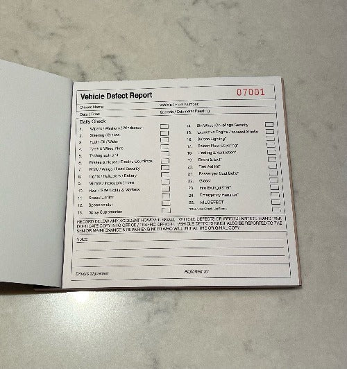 Spring & Airbrake 50 Page Driver Defect Books