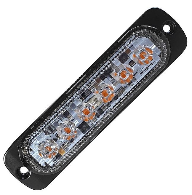 Durite R10 High Intensity 6 AMBER LED Warning Light (19 flash patterns)