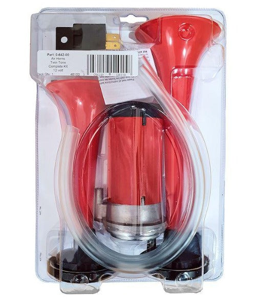 Durite Twin Tone Air Horns with a 12V Compact Air Compressor