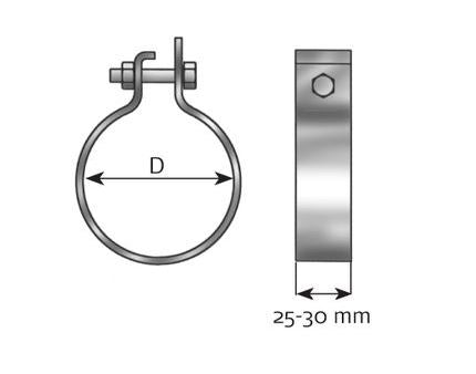 1 1/4" Dinex Exhaust Clamp