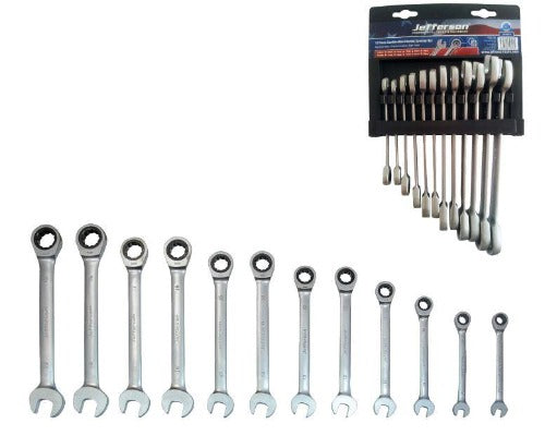Jefferson 12 Piece Combo Ratchet Spanner Set