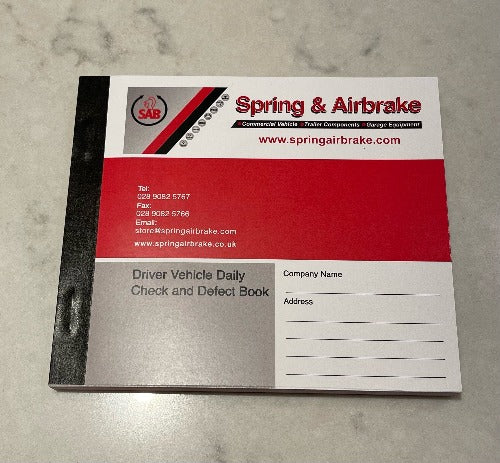 Spring & Airbrake 50 Page Driver Defect Books