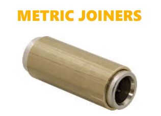 Brass Push-In Equal Connectors - Metric Jointers